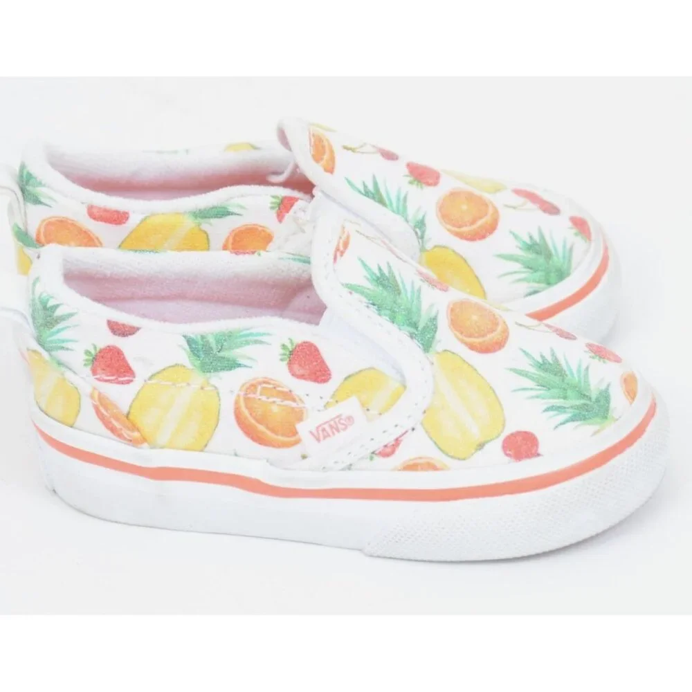 Vans Fruit Slip-on Infant Kids Sneakers Size 6 Slip-on Cherries Oranges NWT - Picture 4 of 8